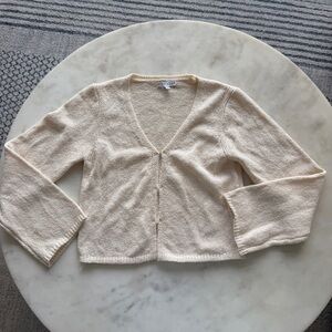 Boutique - Cream Flair Sleeve Sweater